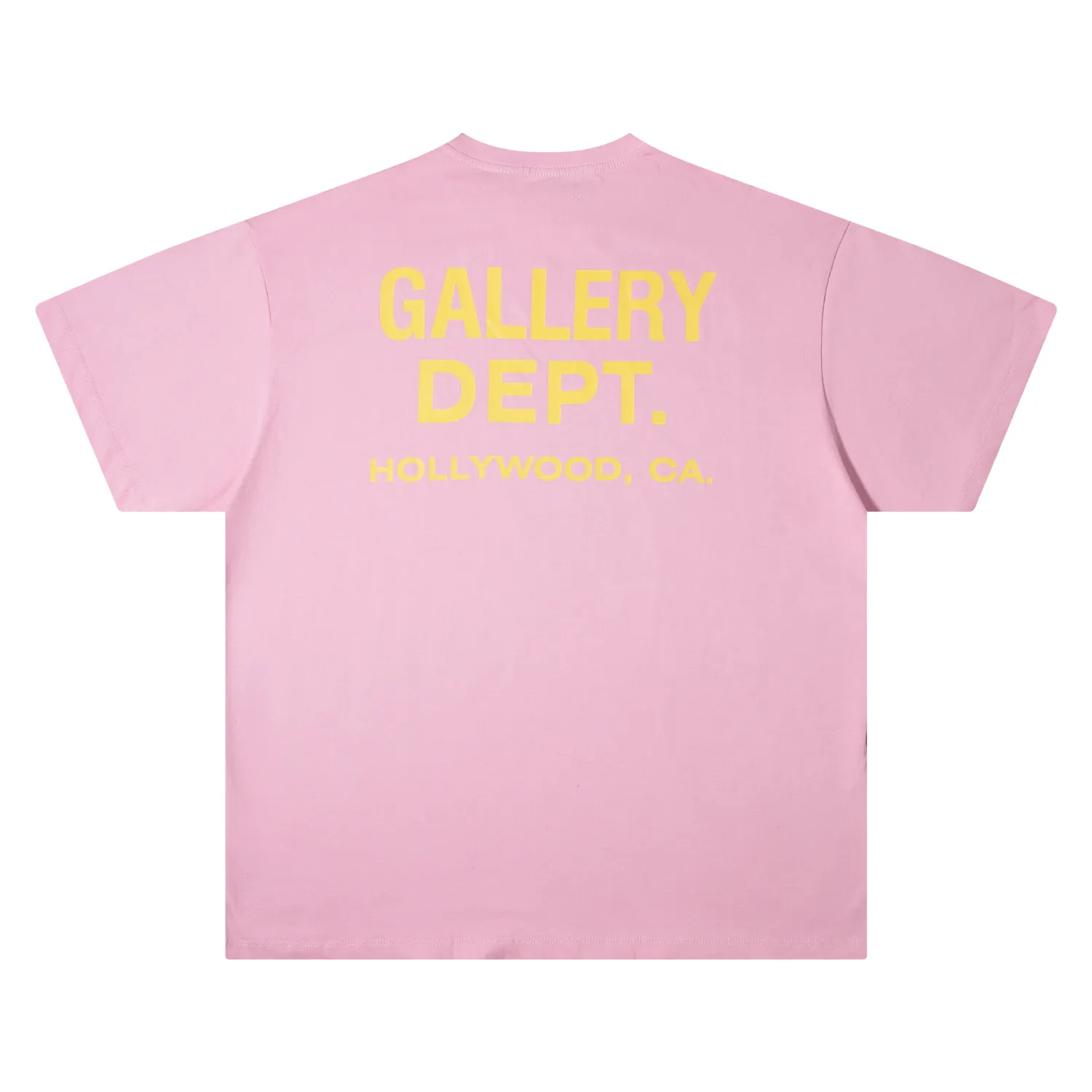 p90 650#Gallery Dept New new color matching classic basic letter LOGO basic slogan round neck short-sleeved T-shirt pure cotton Tee gray black light gray pink orange S～XL